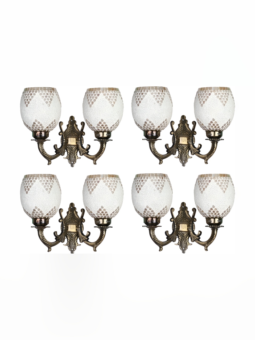 

Afast White 4 Pieces Glass Wall Lamp