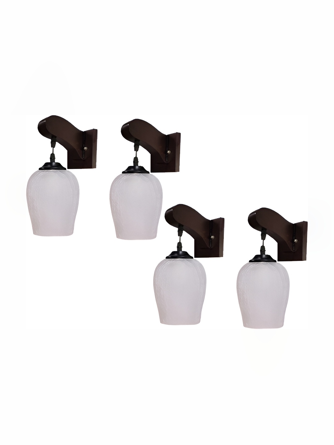 

Afast White & Black 4 Pieces Bell Shaped Glass Wall Lamp