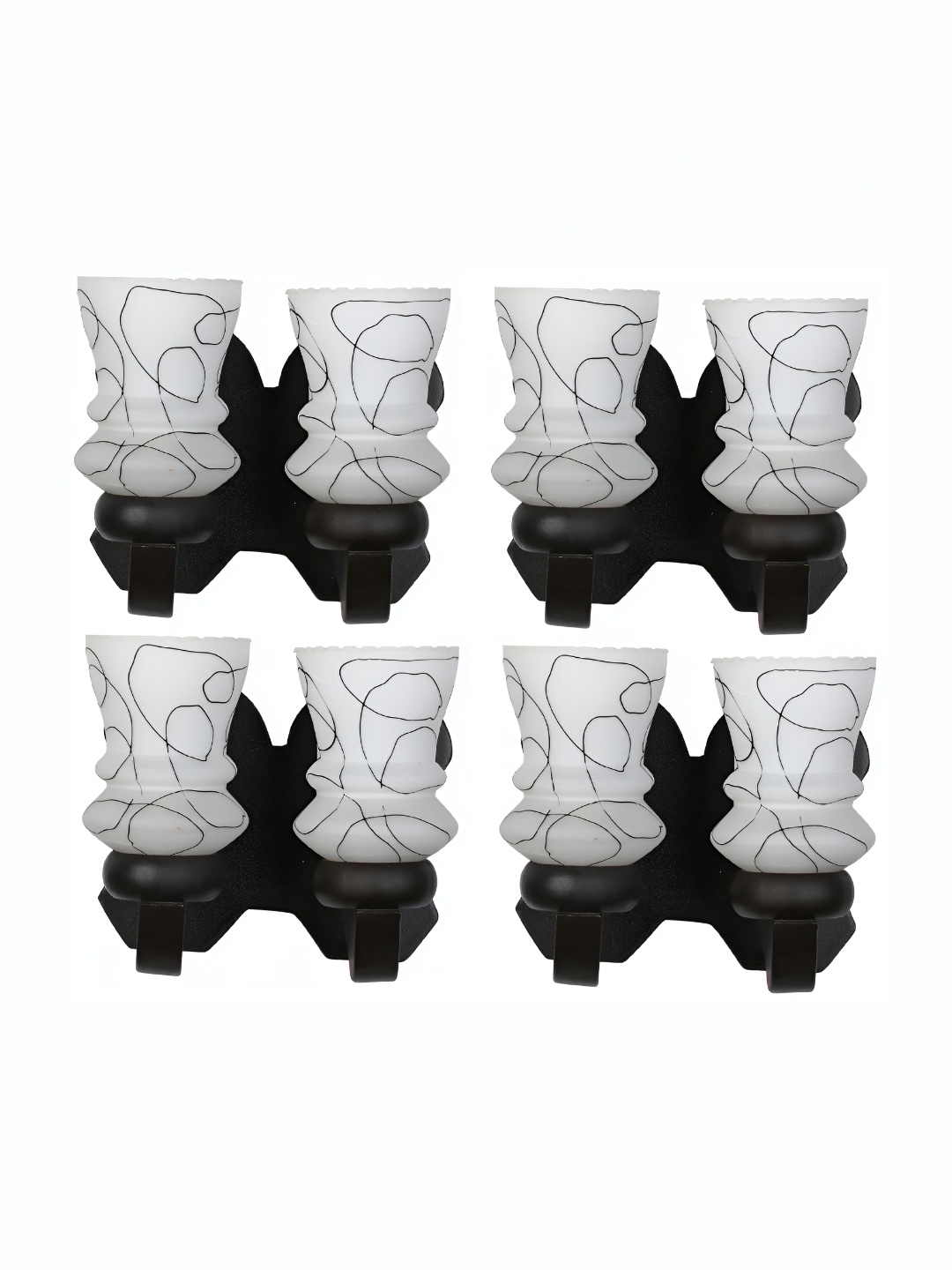 

Afast White 4 Pieces Glass Wall Lamps