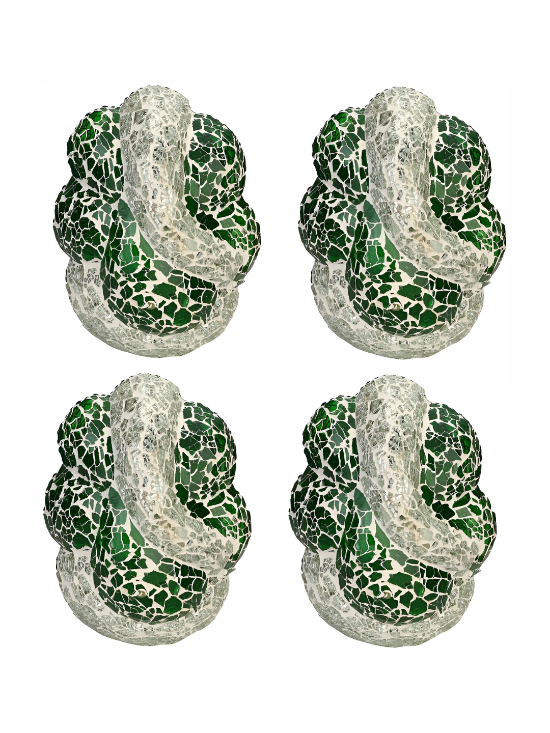 

Afast Green 4 Pieces Printed Glass Wall Lamps