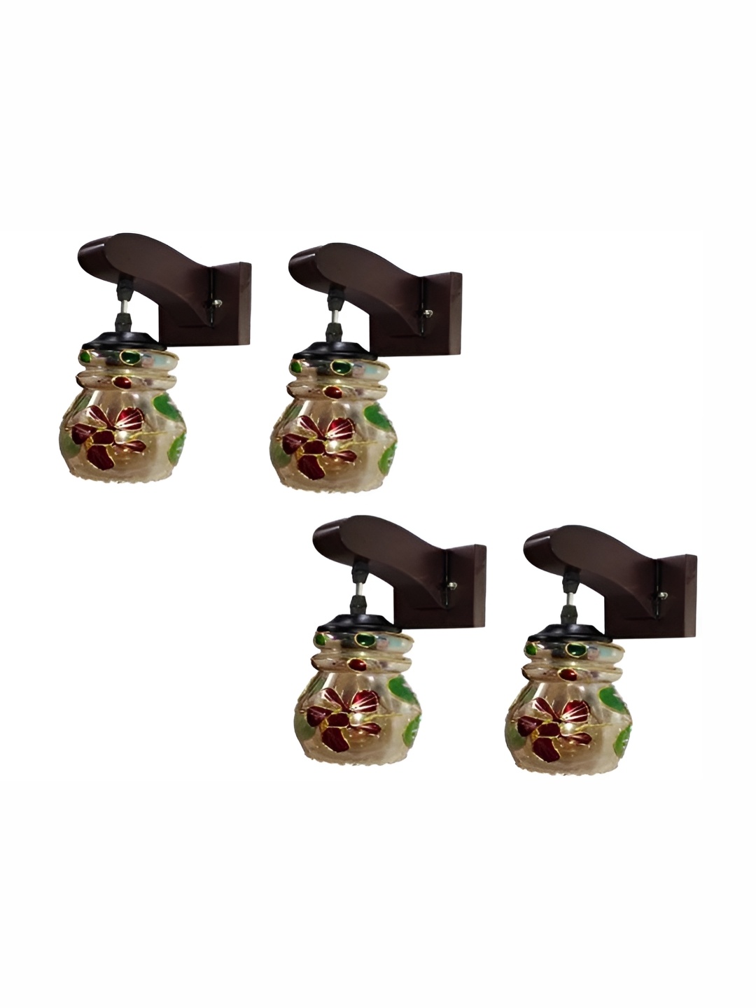 

Afast Brown 4 Pcs Glass Wall Lamps