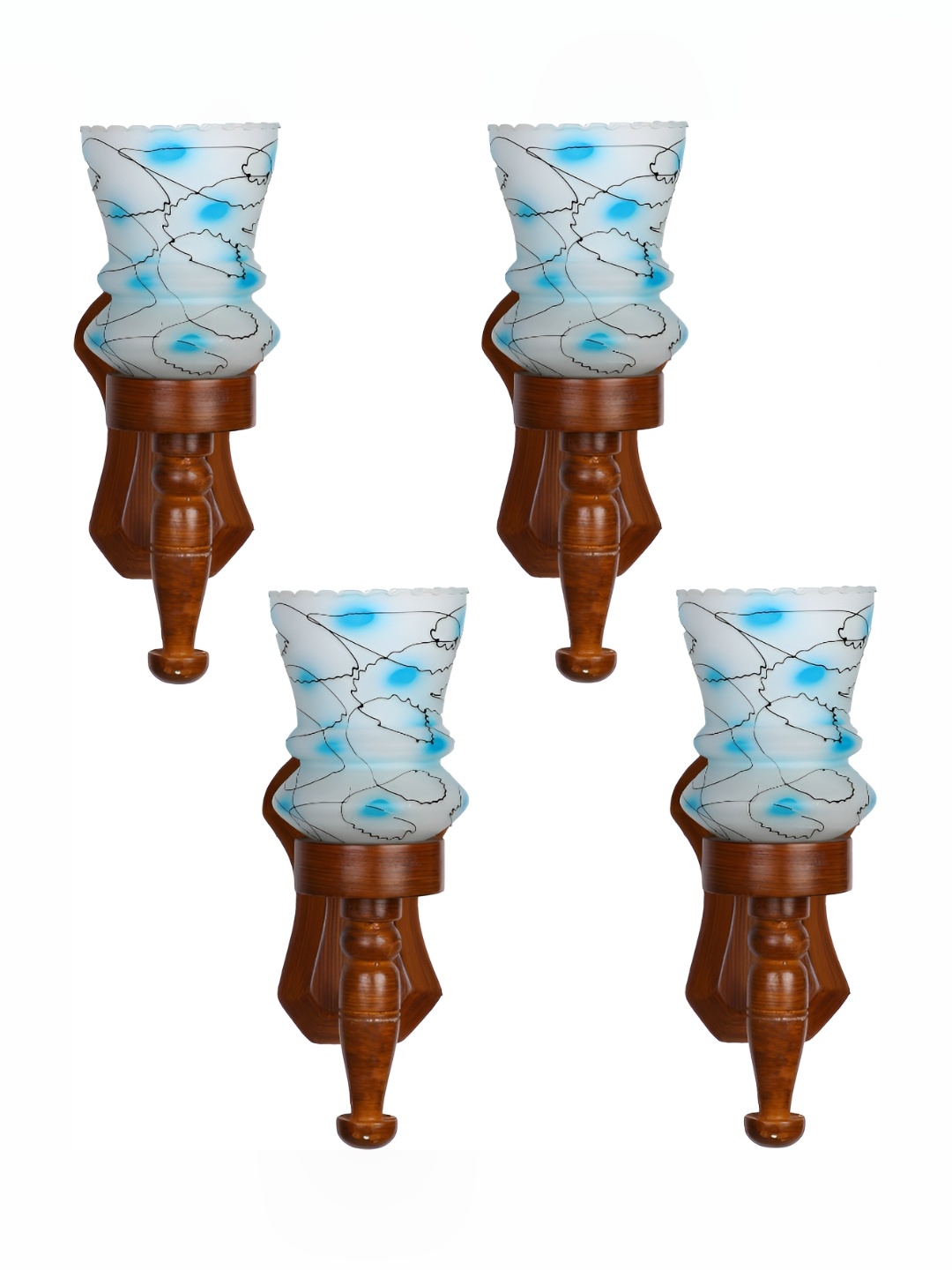 

Afast Blue 4 Pieces Glass Wall Lamps