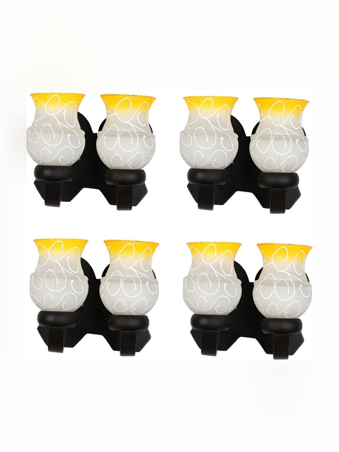 

Afast Yellow 4 Pieces Glass Wall Lamps