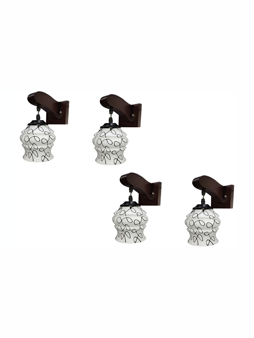 

Afast White 4 Pieces Glass Wall Lamps