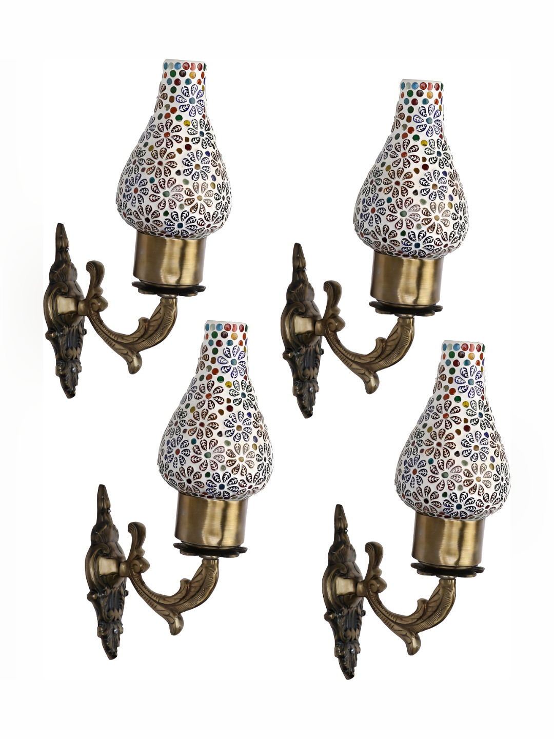 

Afast White 4 Pieces Glass Wall Lamps