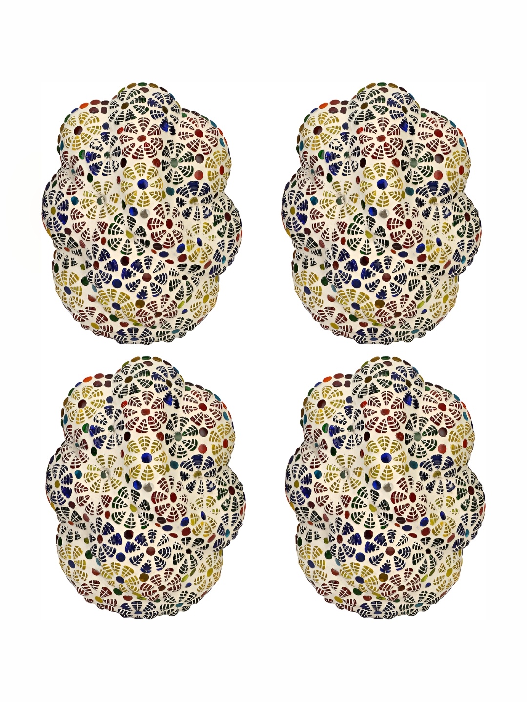 

Afast White & Yellow 4 Pieces Textured Contemporary Glass Wall Lamps