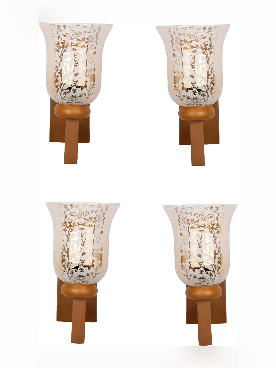 

Afast Gold Toned 4 Pieces Glass Wall Lamps