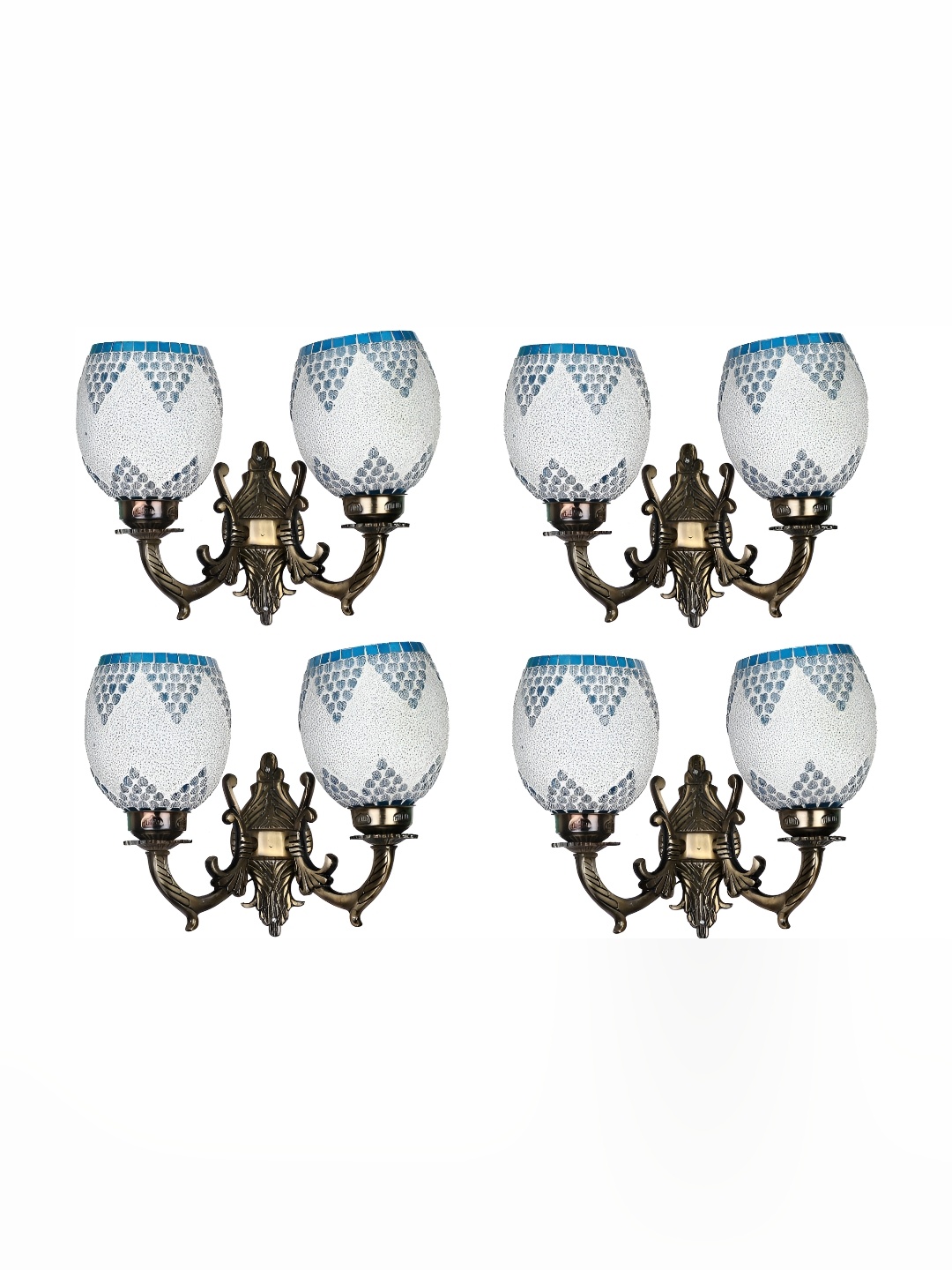 

Afast White 4 Pieces Glass Wall Lamp