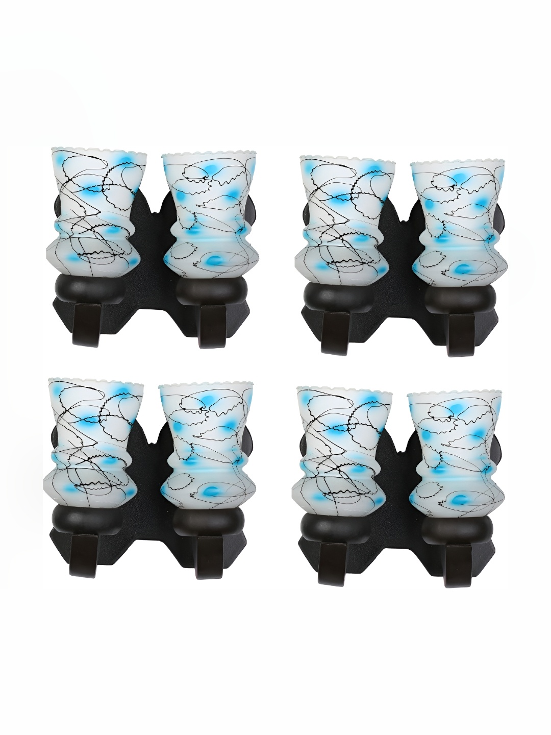 

Afast Blue 4 Pieces Glass Wall Lamps