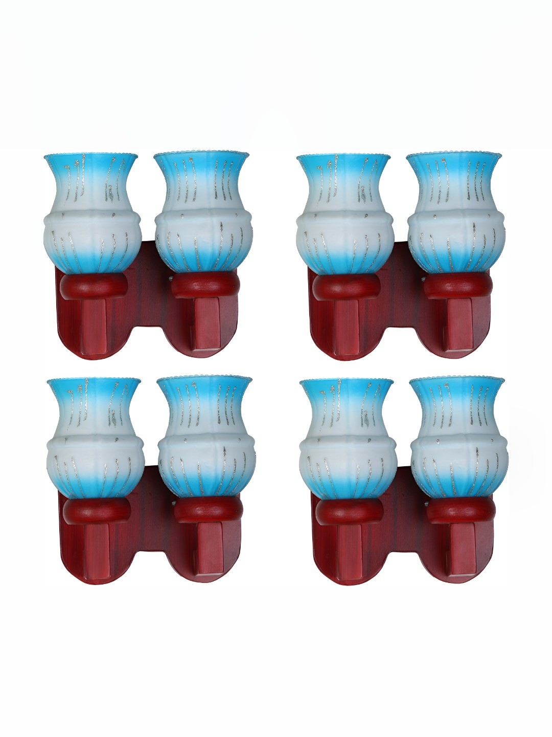 

Afast Blue 4 Pieces Glass Wall Lamps