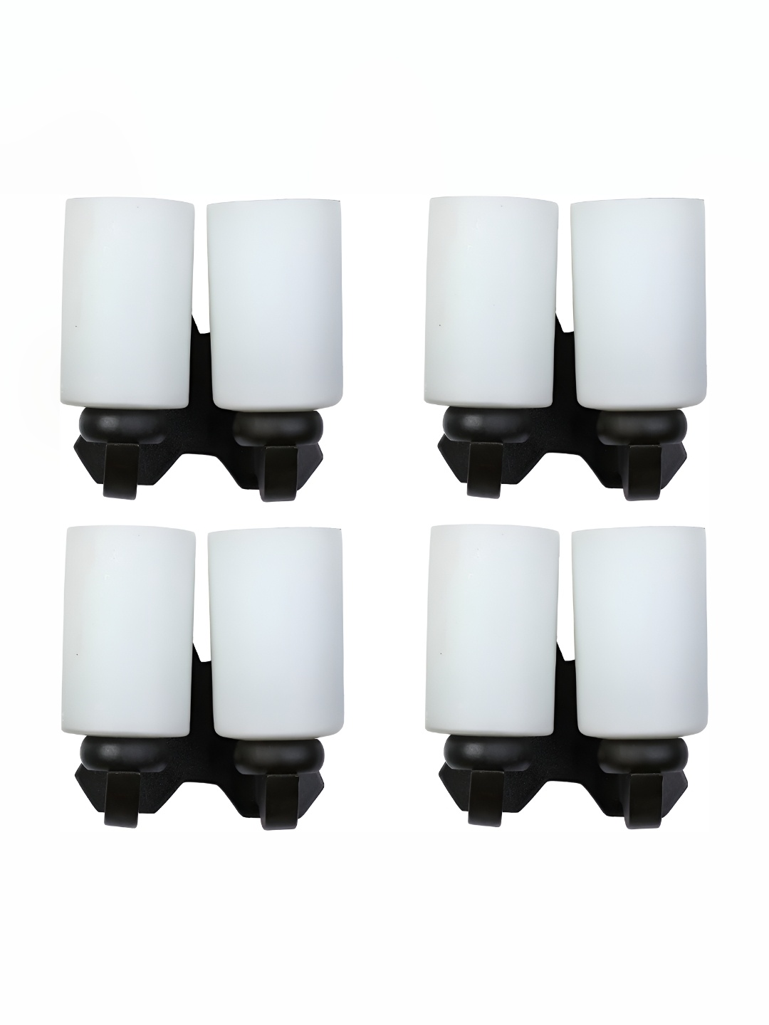 

Afast White & Black 4 Pieces Cylindrical Shaped Glass Wall Lamp