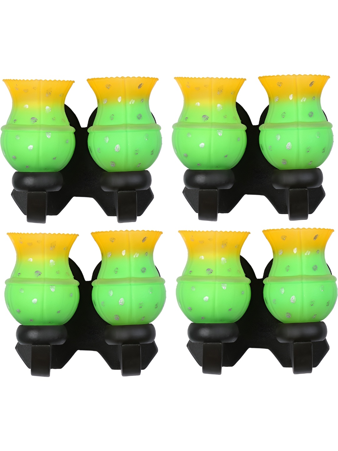 

Afast Green & Yellow 4 Pieces Textured Contemporary Glass Wall Lamps