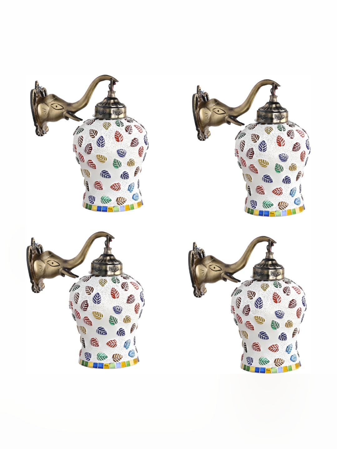 

Afast White 4 Pieces Glass Wall Lamps