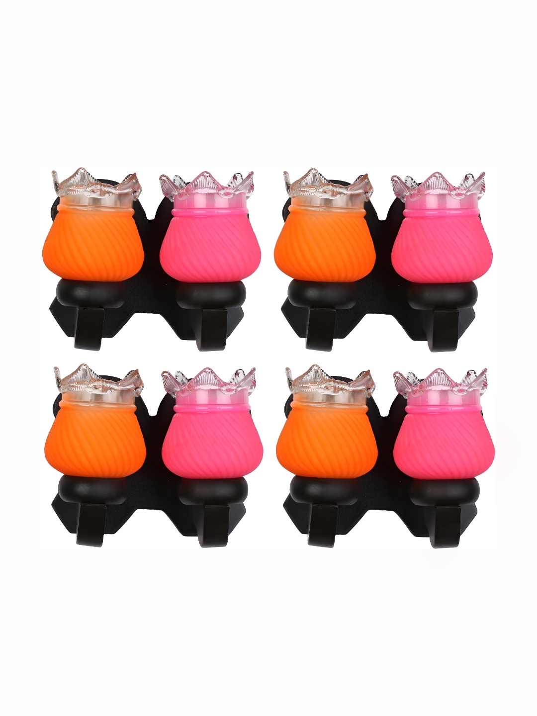 

Afast Orange & Pink 4 Pieces Textured Abstract Shaped Glass Wall Lamps