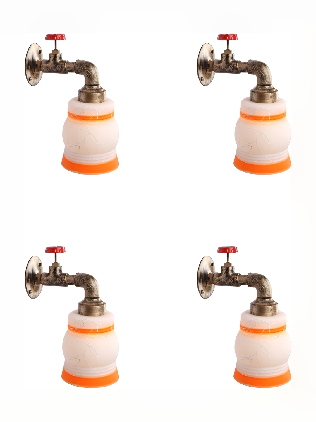 

Afast Orange 2 Pieces Glass Wall Lamp