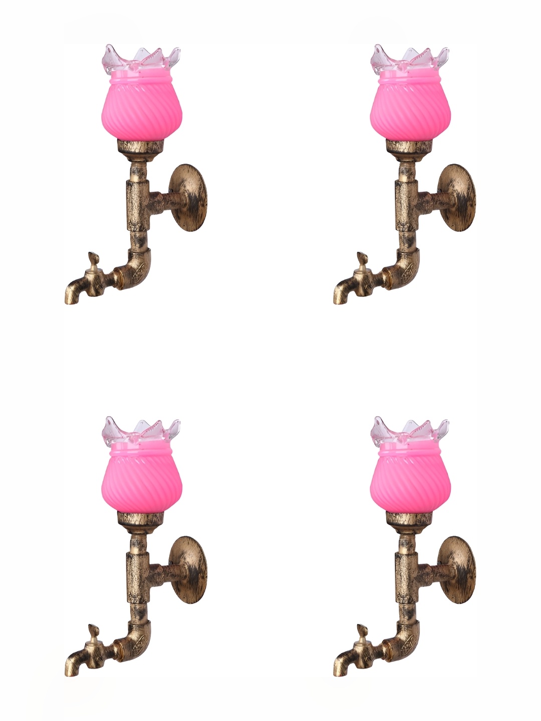 

Afast Pink 4 Pieces Glass Wall Lamp