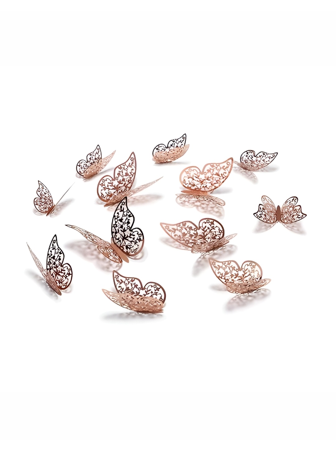

TONY STARK Rose Toned 12 Pieces Butterfly Shaped Wall Decals
