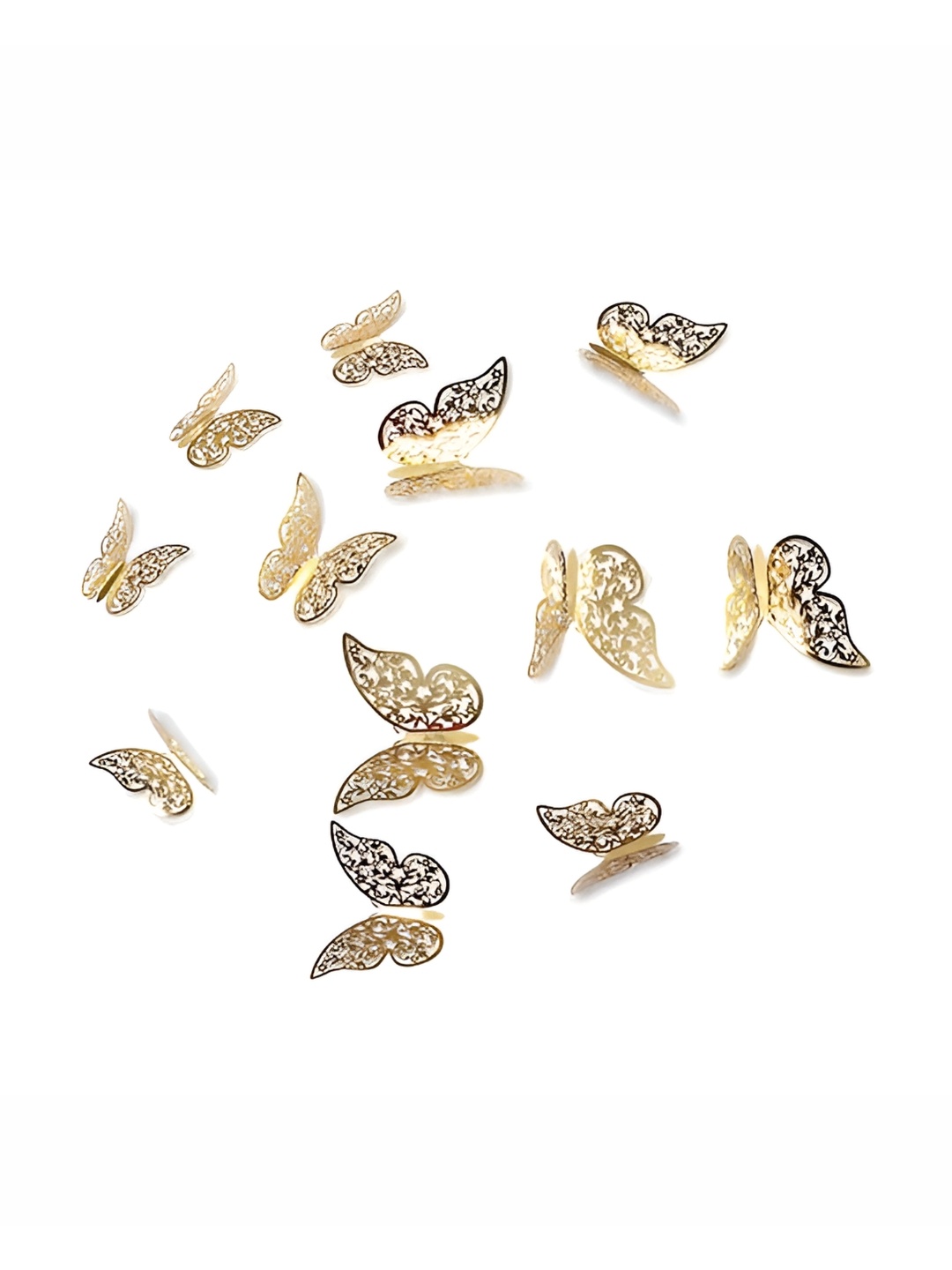 

TONY STARK Gold Toned 24 Pieces Butterfly Shaped Wall Decals