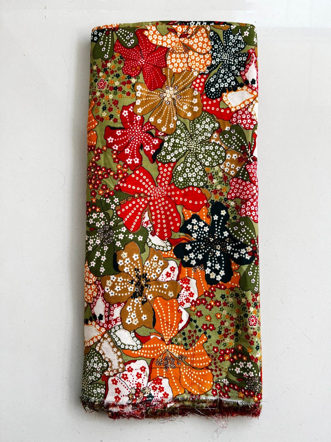 

NK Textiles Floral Printed Unstitched Kurta Material, Red