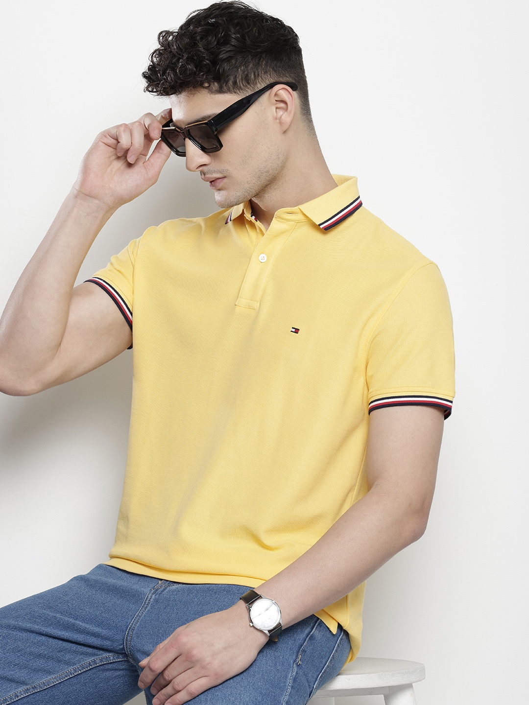 

Tommy Hilfiger Polo Collar T-shirt, Yellow