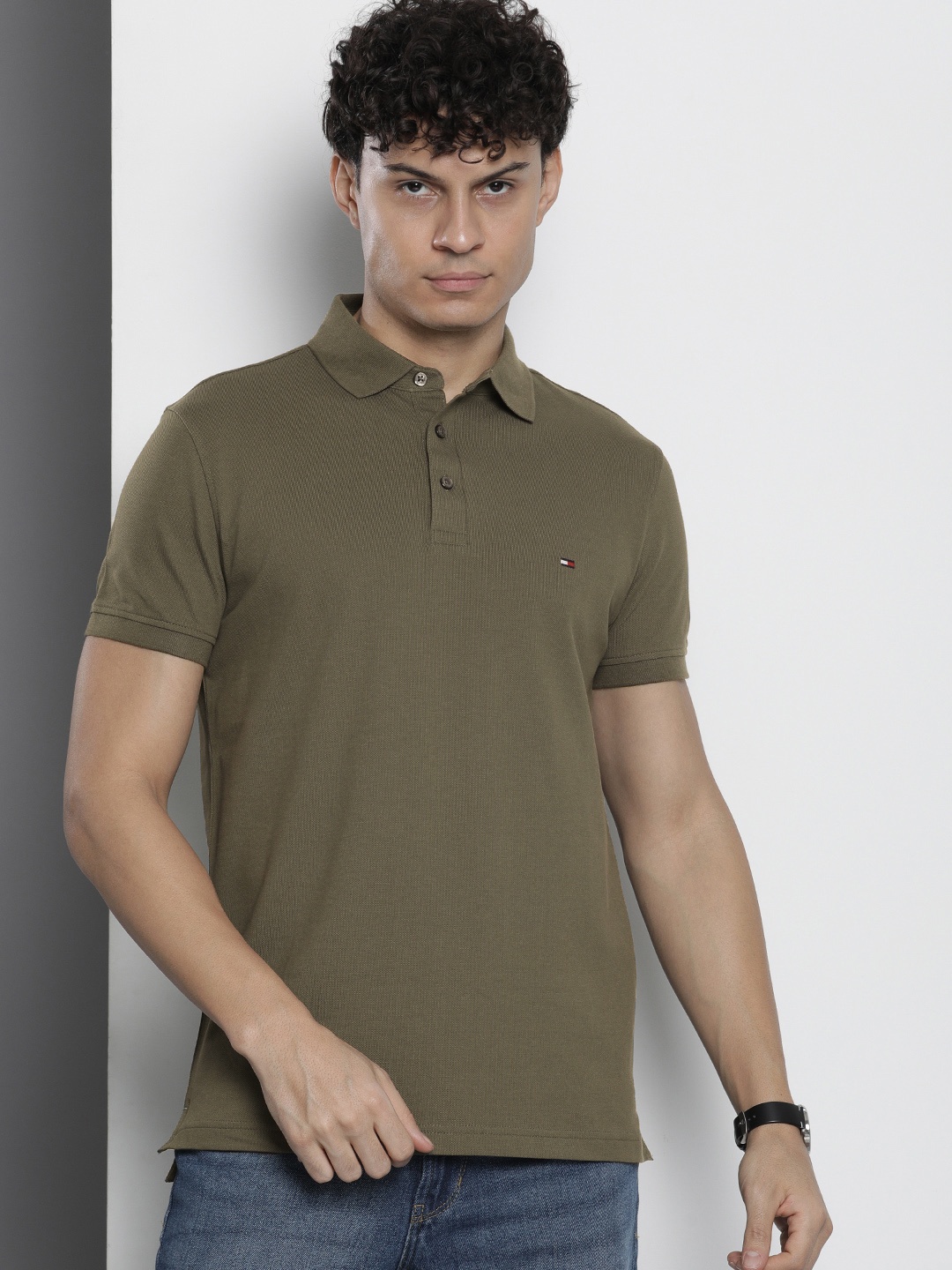 

Tommy Hilfiger Polo Collar Slim Fit T-shirt, Olive