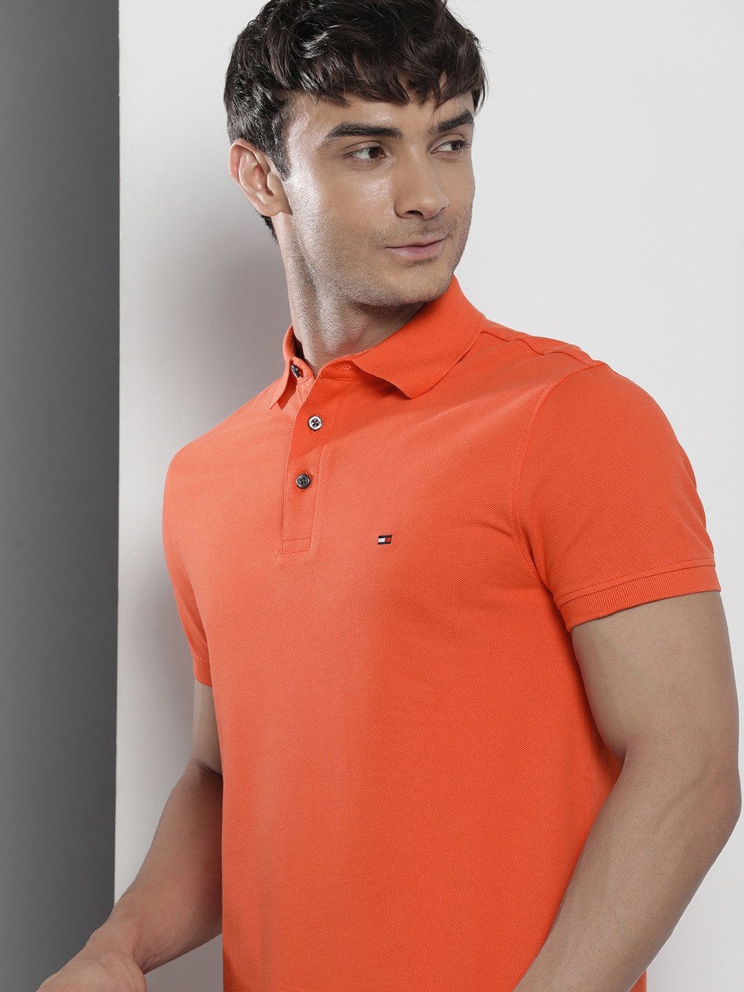 

Tommy Hilfiger Polo Collar Slim Fit T-shirt, Orange