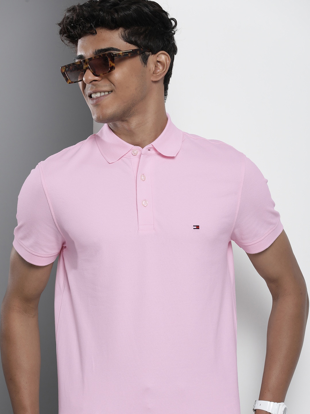 

Tommy Hilfiger Polo Collar Slim Fit T-shirt, Pink