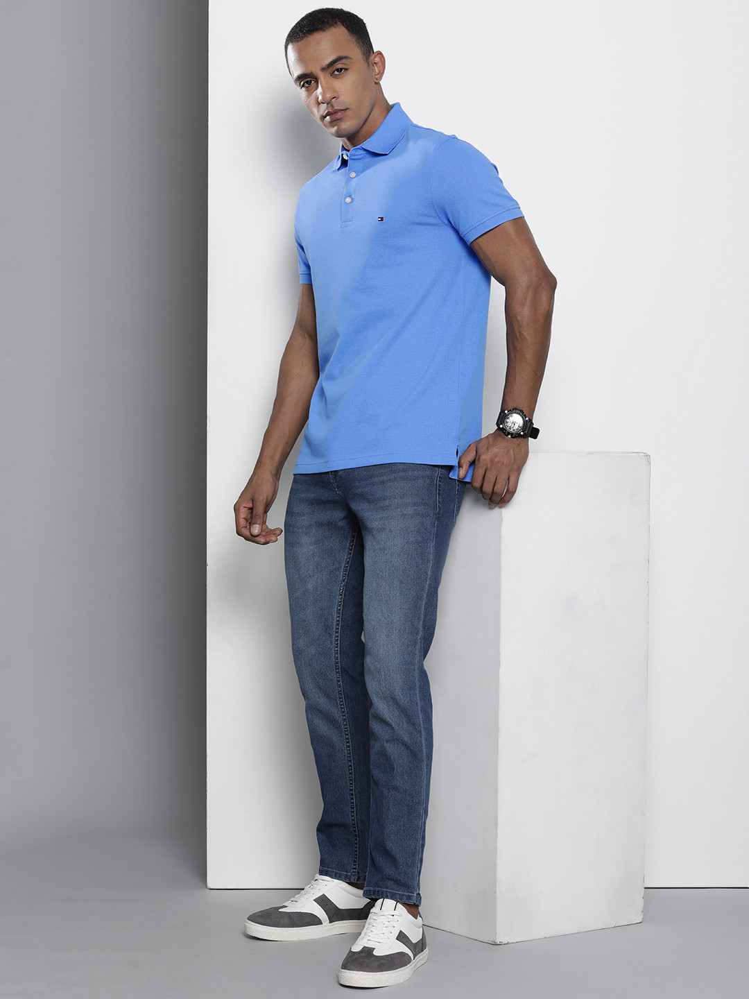 

Tommy Hilfiger Solid Polo Collar Slim Fit T-shirt, Blue