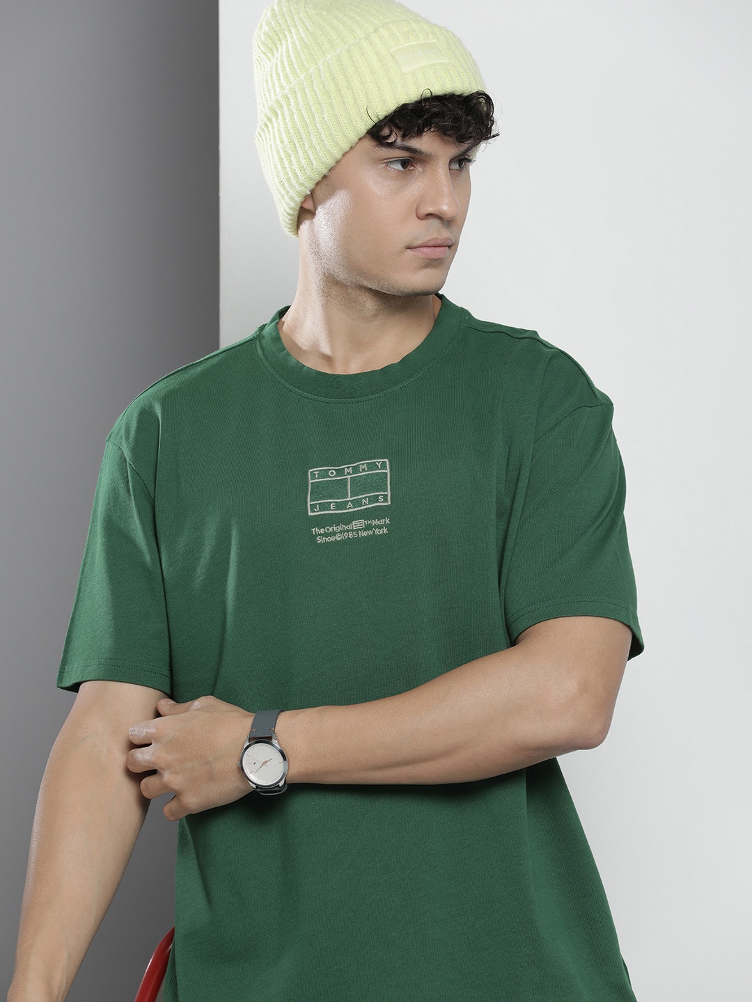 

Tommy Hilfiger Men Pure Cotton T-shirt, Green