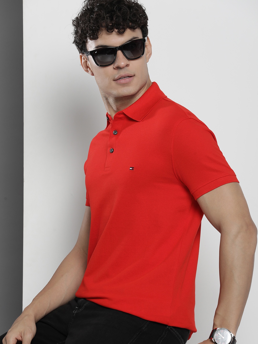

Tommy Hilfiger Polo Collar Slim Fit T-shirt, Red