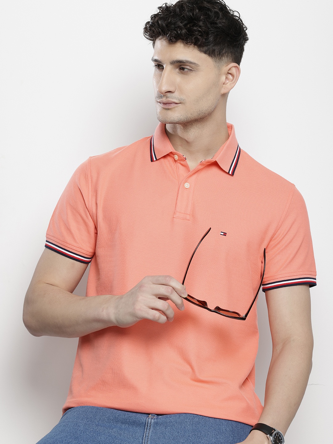 

Tommy Hilfiger Polo Collar T-shirt, Peach