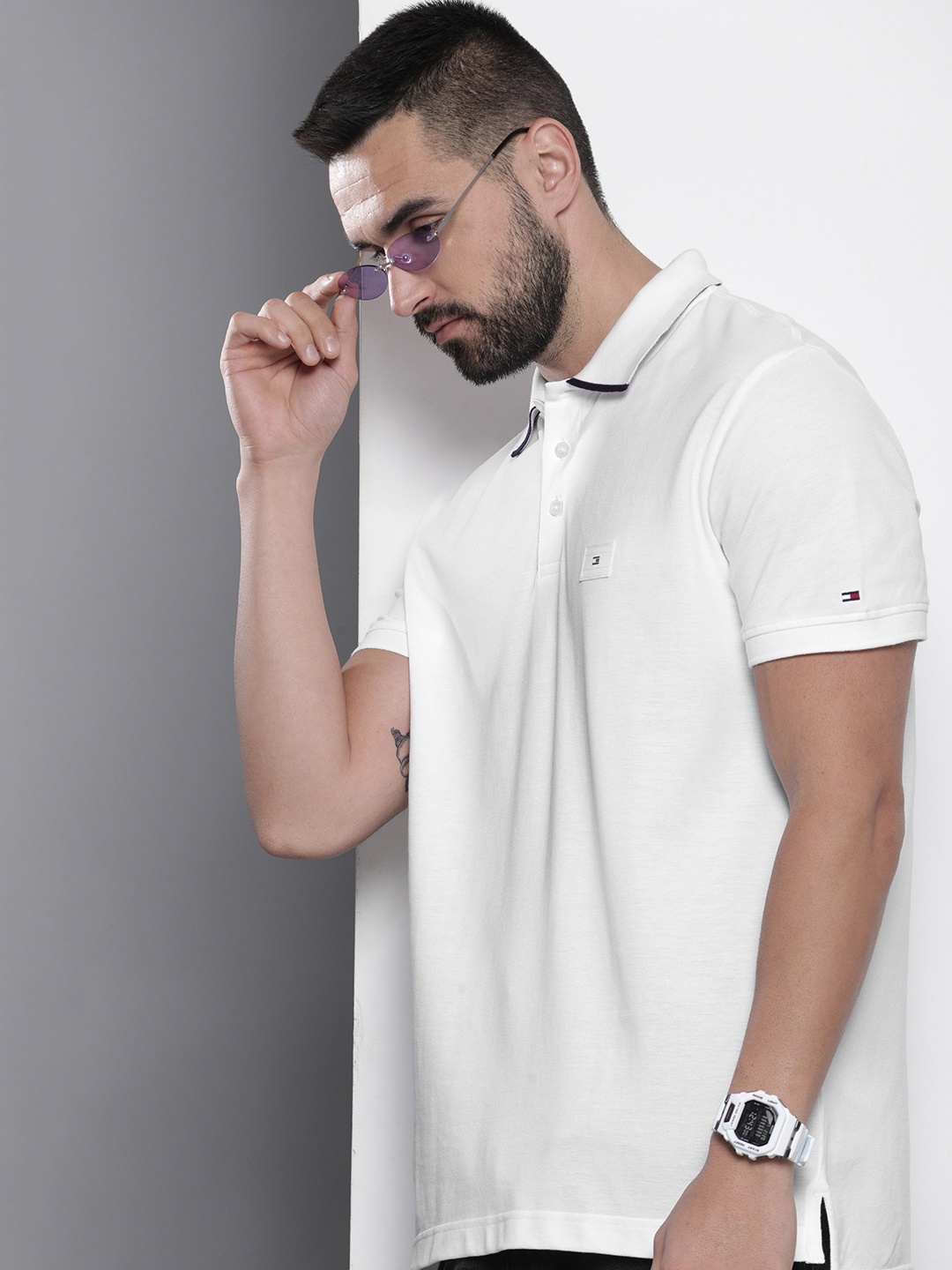 

Tommy Hilfiger Polo Collar Pure Cotton T-shirt, White