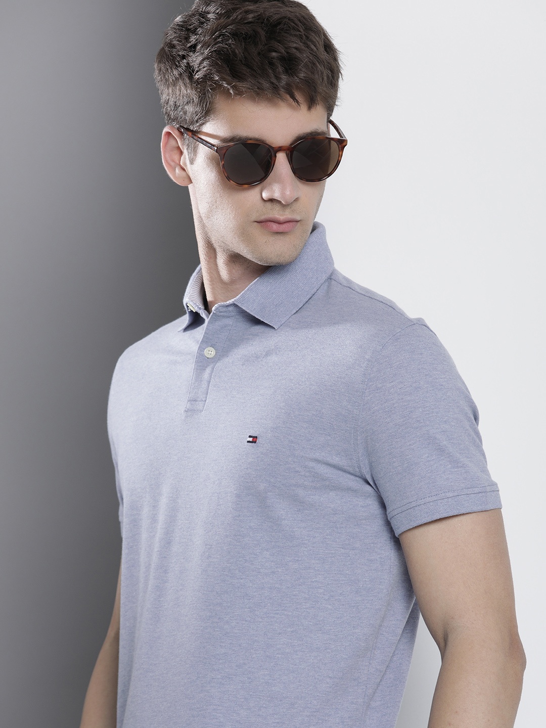 

Tommy Hilfiger Solid Polo Collar Casual T-shirt, Blue