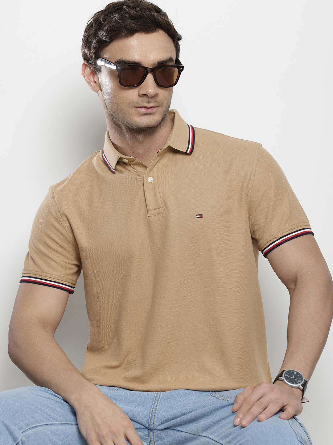 

Tommy Hilfiger Polo Collar T-shirt, Beige