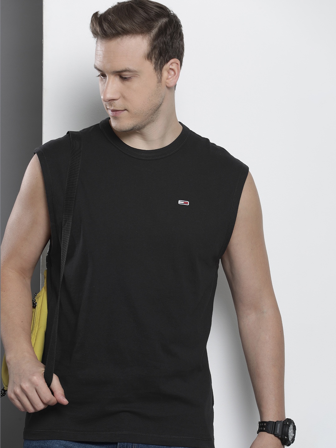

Tommy Hilfiger Pure Cotton Sleeveless T-shirt, Black