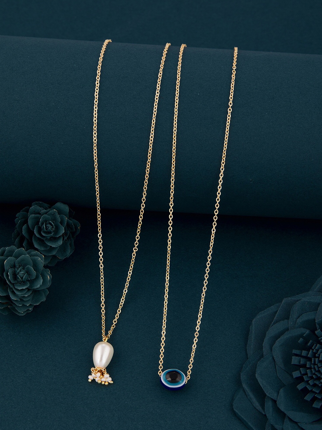 

DressBerry Set Of 2 Brass Gold-Plated Antique Chains