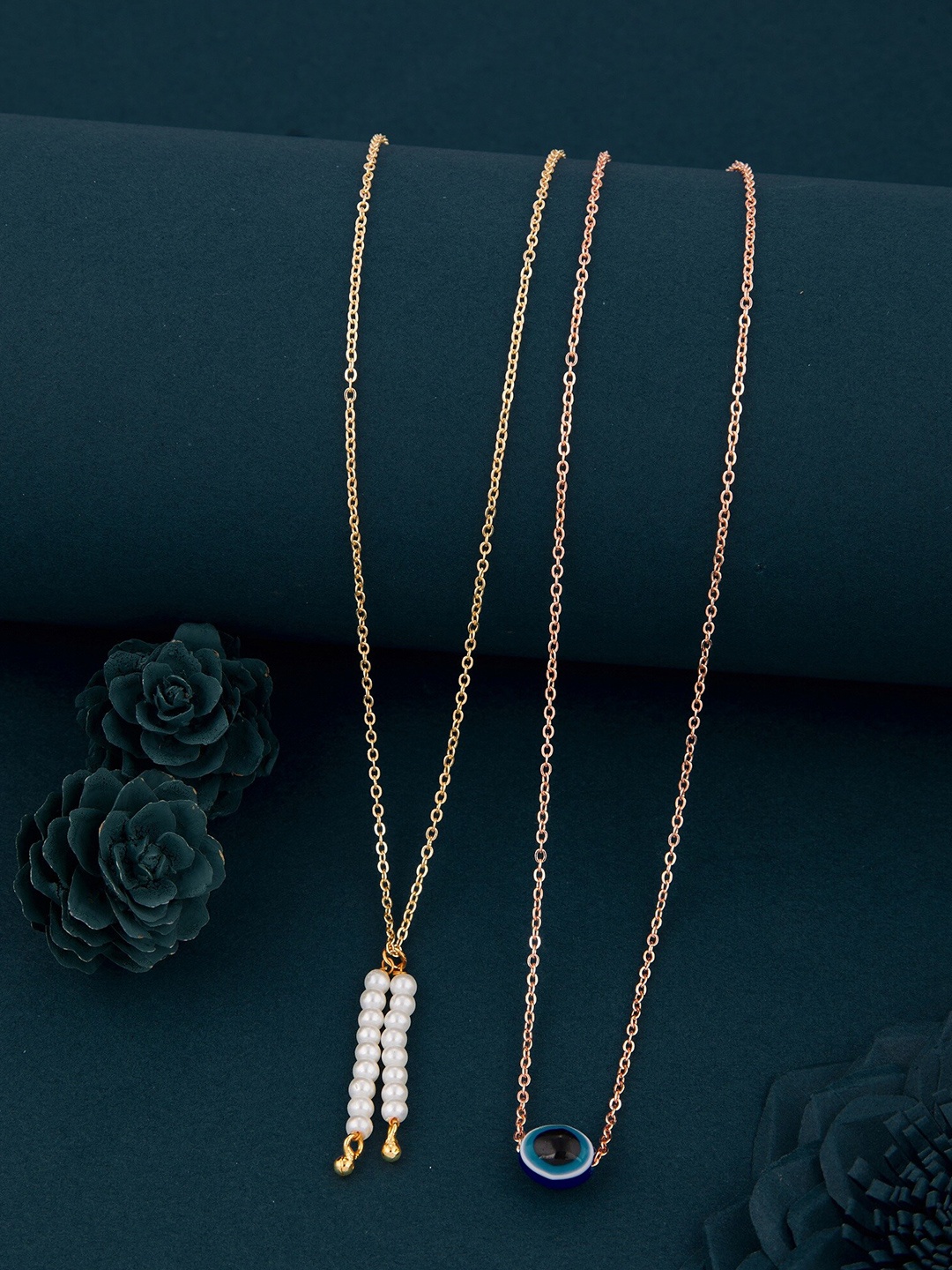

DressBerry Set Of 2 Brass Gold-Plated Antique Chains