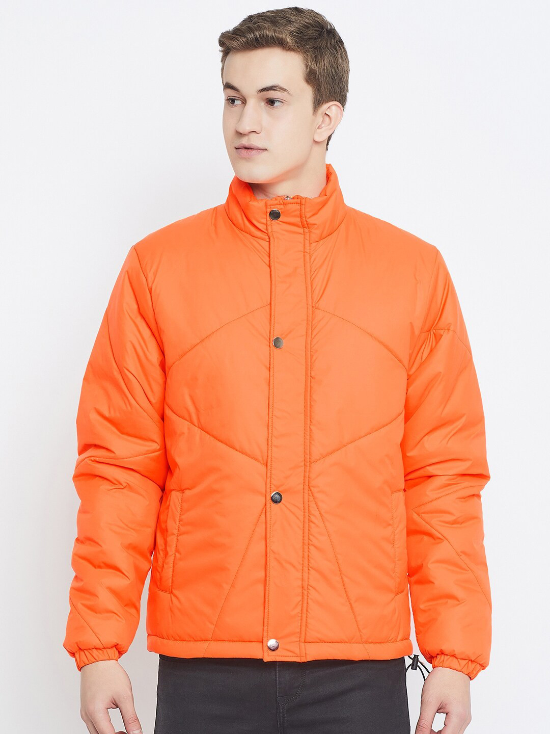 

Club York Mock Collar Lightweight Quilted Jacket, Orange