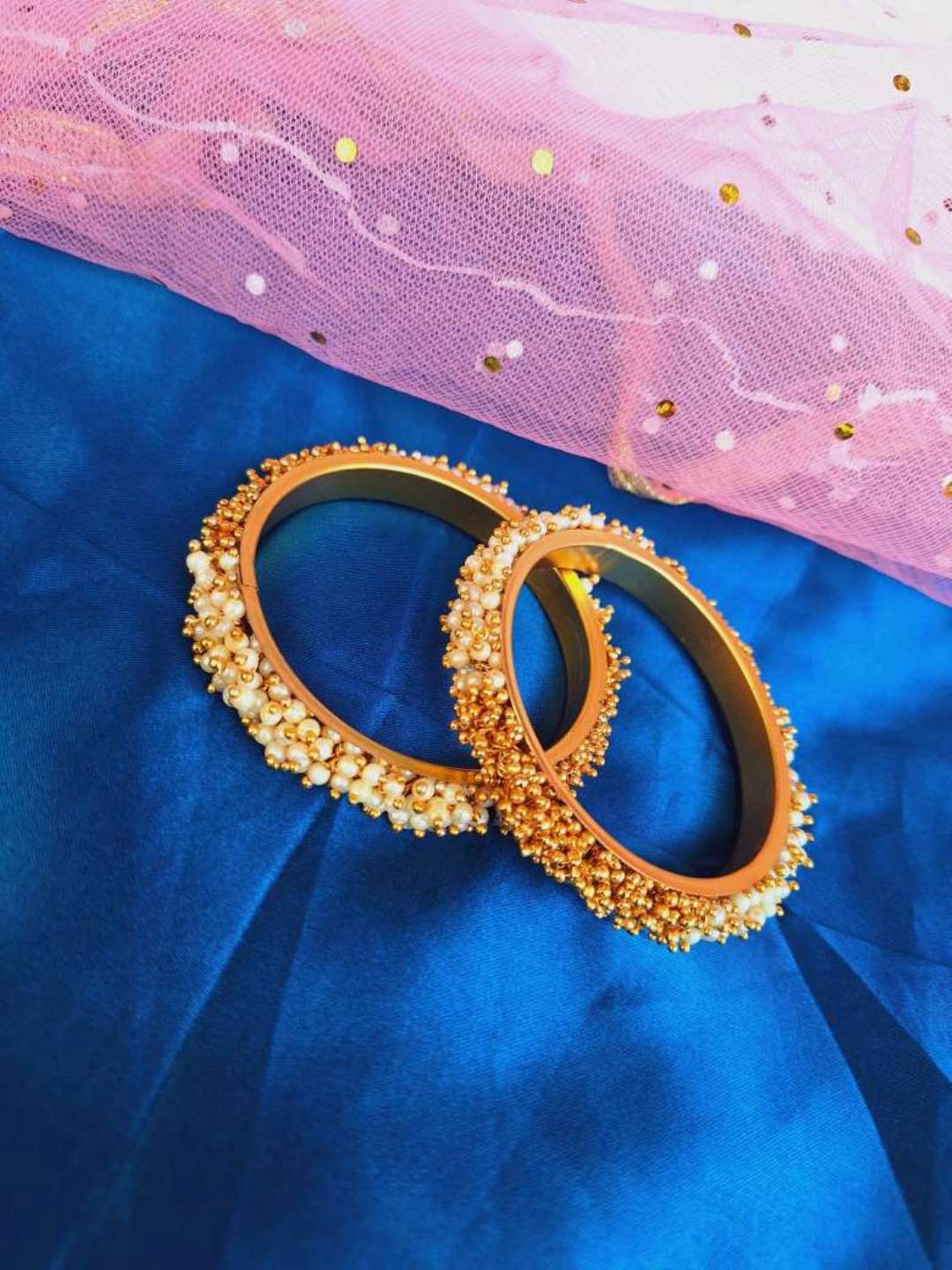 

Crunchy Fashion Set Of 2 Gold Plated Bangle