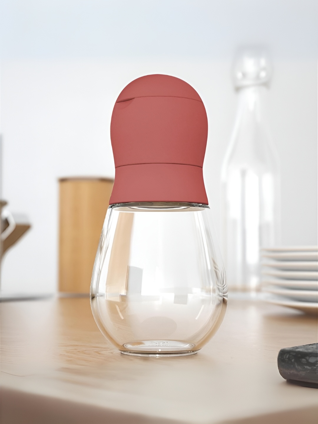 

YELONA Red Glass Salt and Pepper Shaker