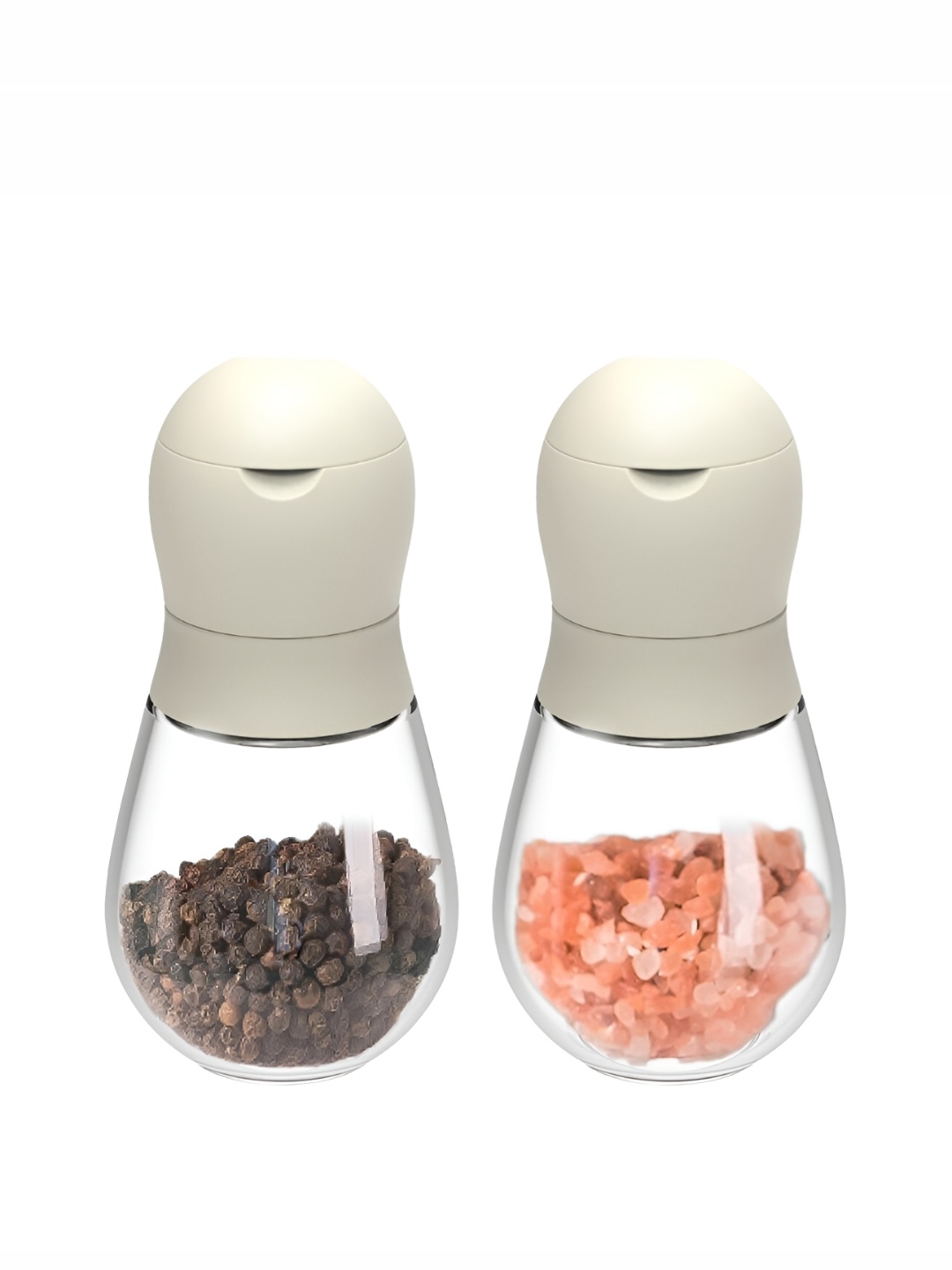

YELONA White 2 Pieces Glass Salt and Pepper Shakers 150ML Each