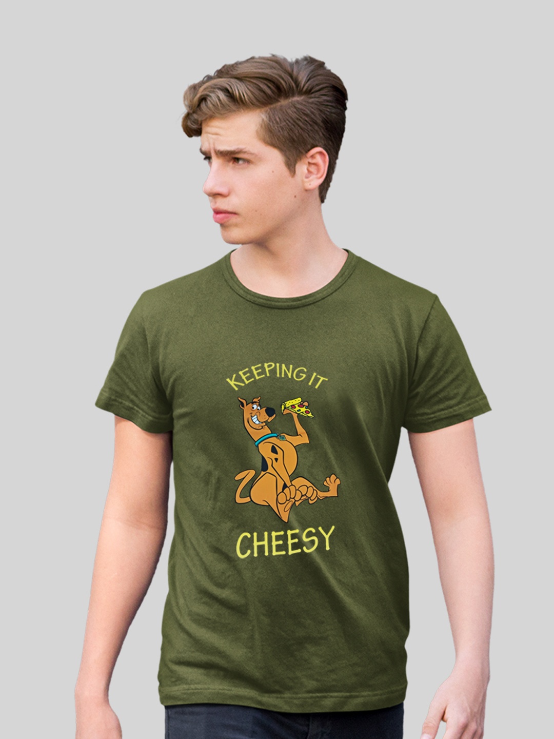 

Minute Mirth Green Graphic Printed T-shirt