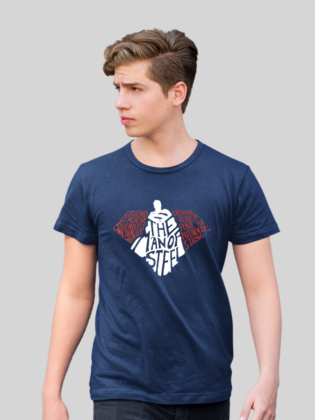 

Minute Mirth Graphic Printed Cotton Lycra T-shirt, Blue
