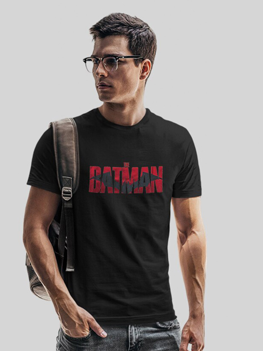 

Minute Mirth Batman Typography Printed T-shirt, Black