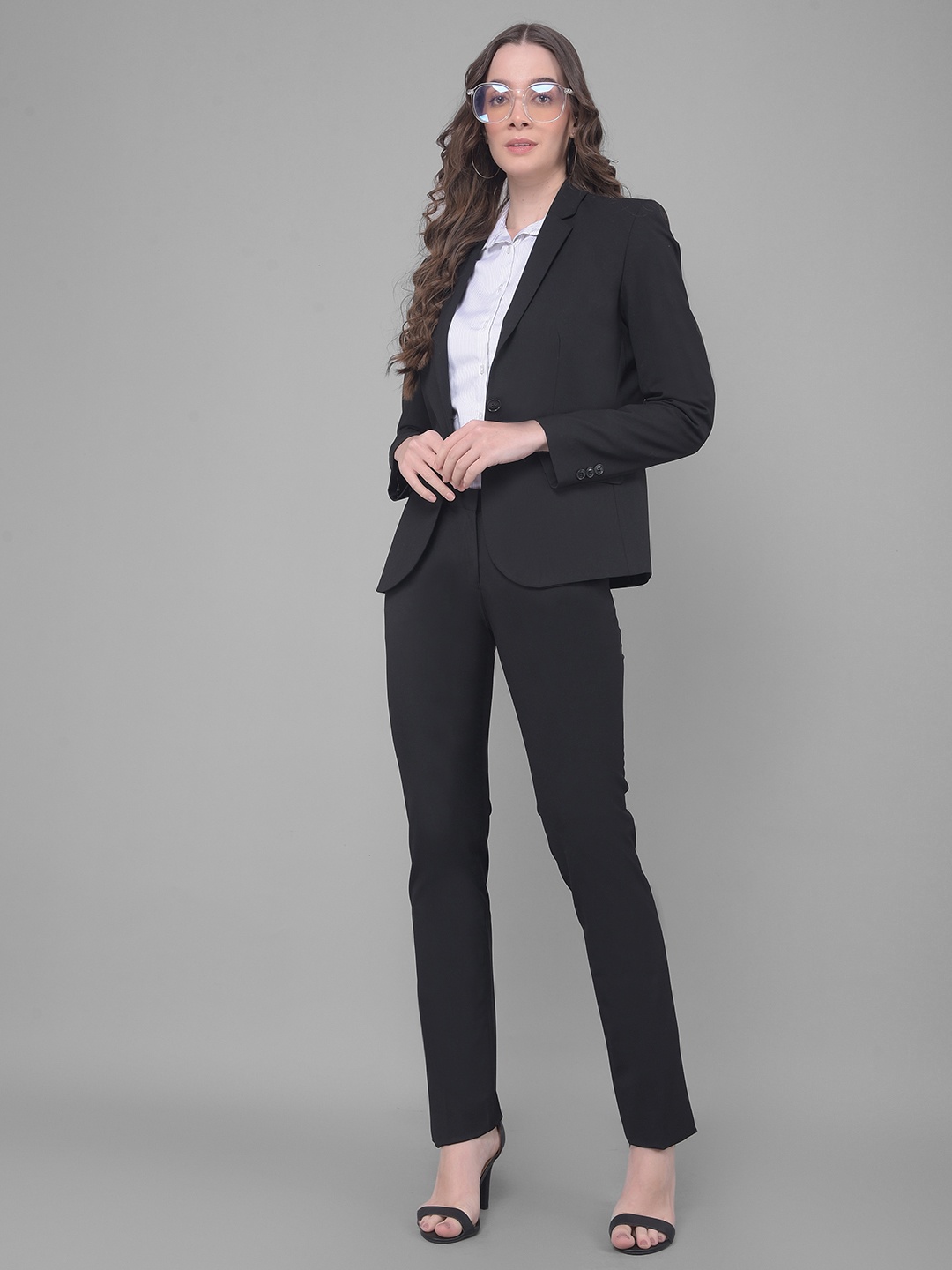 

Crimsoune Club Slim-Fit Single-Breasted Blazer, Black