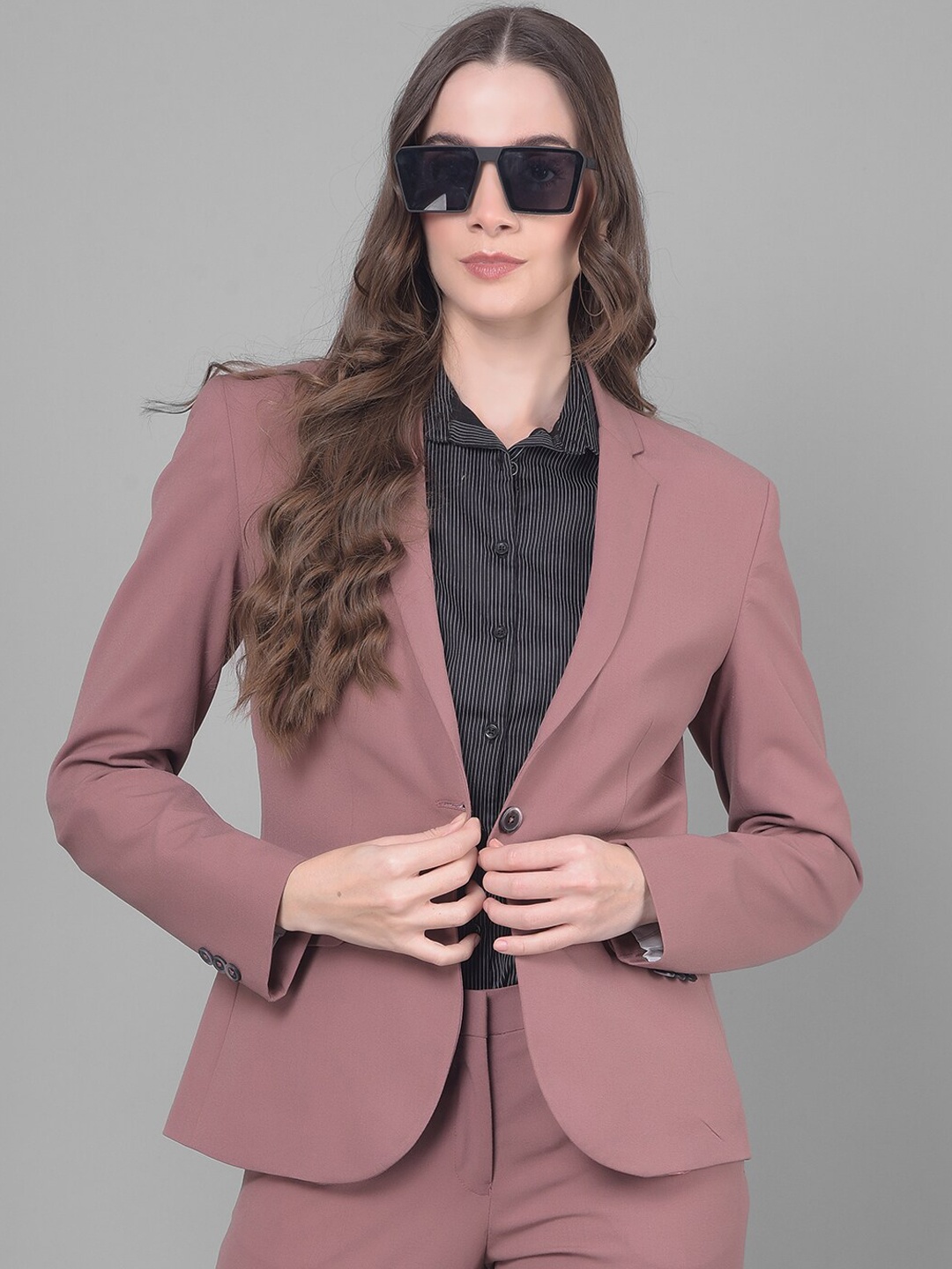 

Crimsoune Club Slim-Fit Single-Breasted Blazer, Mauve