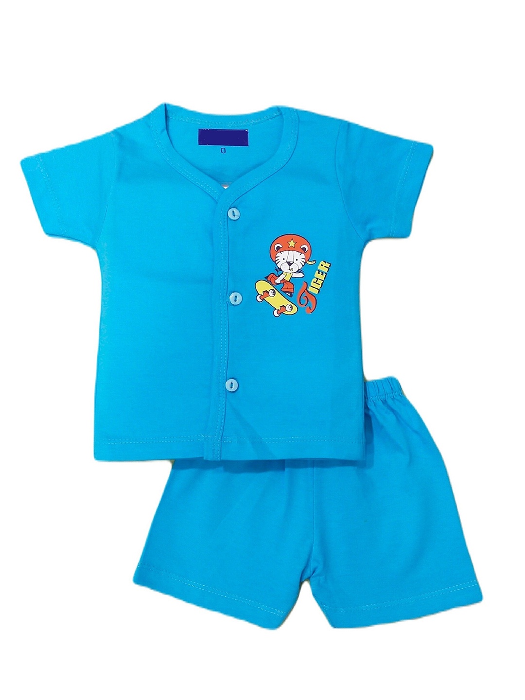 

BAESD Infants Pure Cotton Shirt With Shorts, Blue