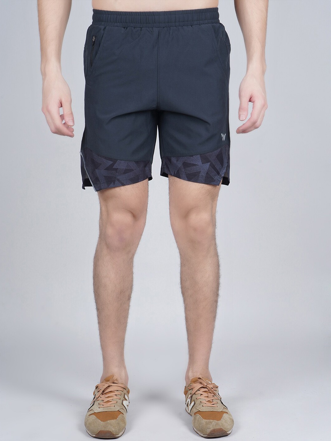 

NEVER LOSE Men Mid-Rise Dry-Fit Technology Sports Shorts, Grey