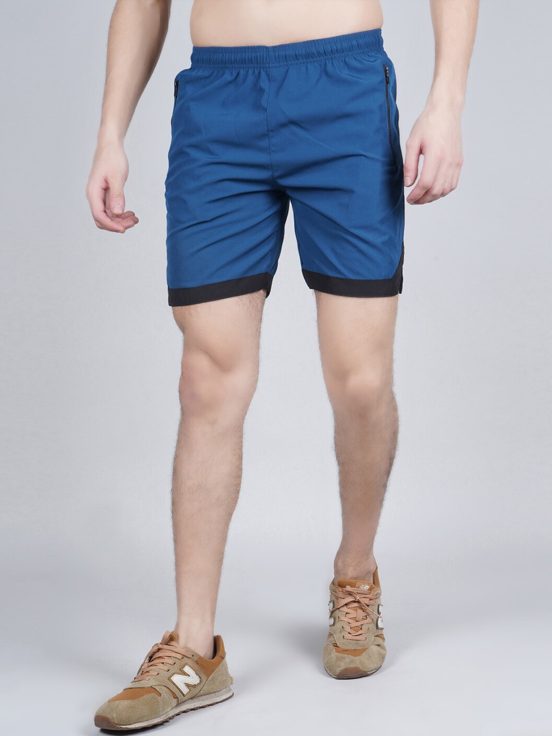 

NEVER LOSE Men Mid-Rise Dry-Fit Technology Sports Shorts, Turquoise blue