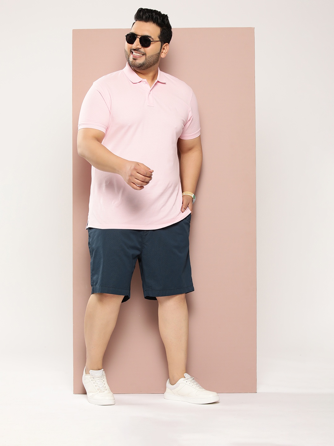 

Sztori Men Plus Size Regular Shorts, Navy blue